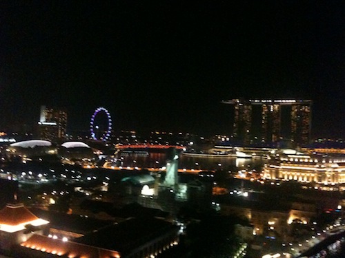 Singapore city view at night