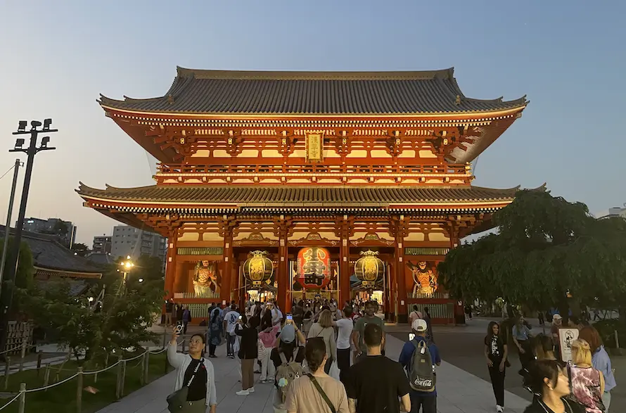 Asakusa Temple at dusk